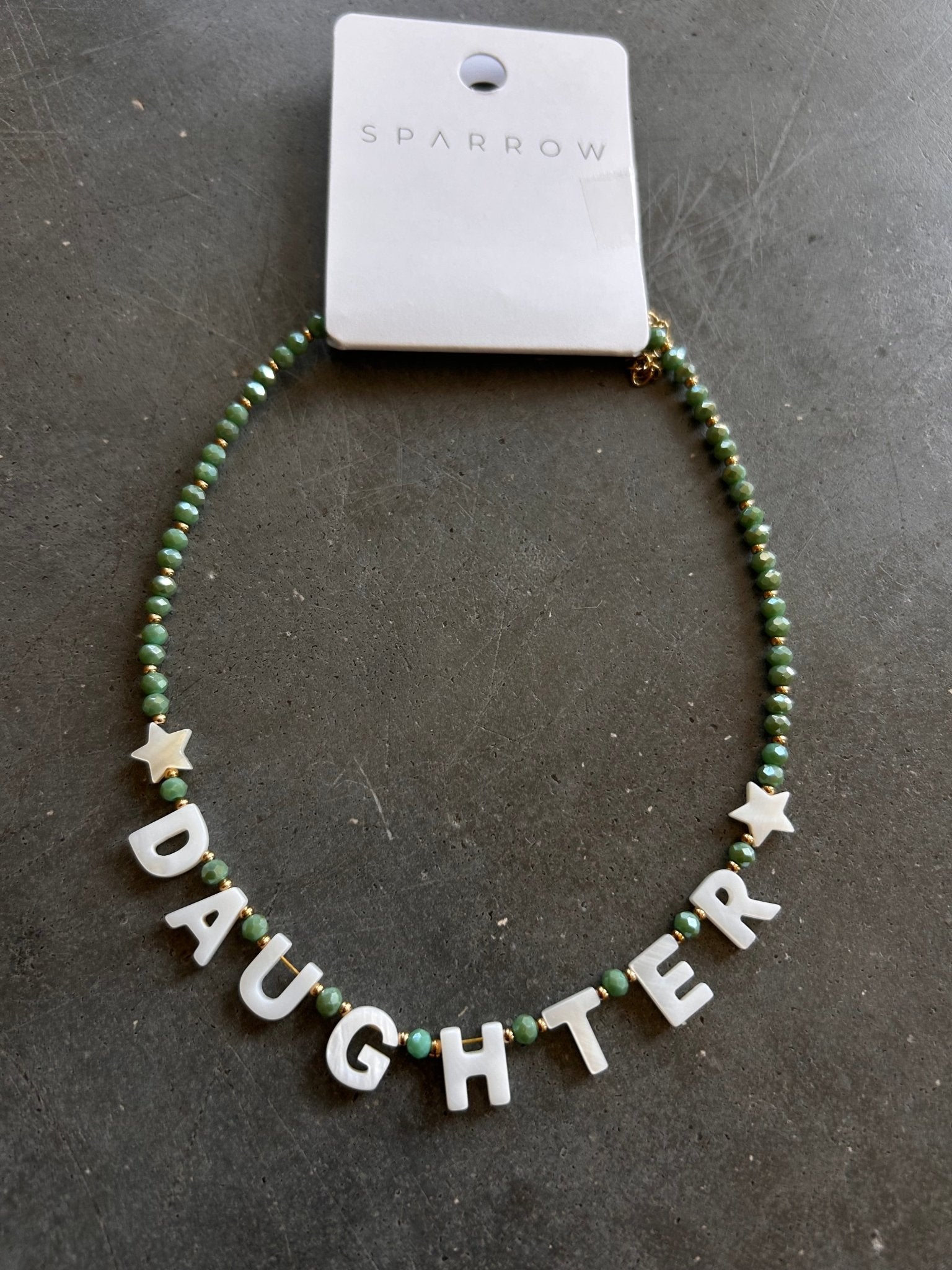 Bonne Mere DAUGHTER Necklace - Green - SPARROW