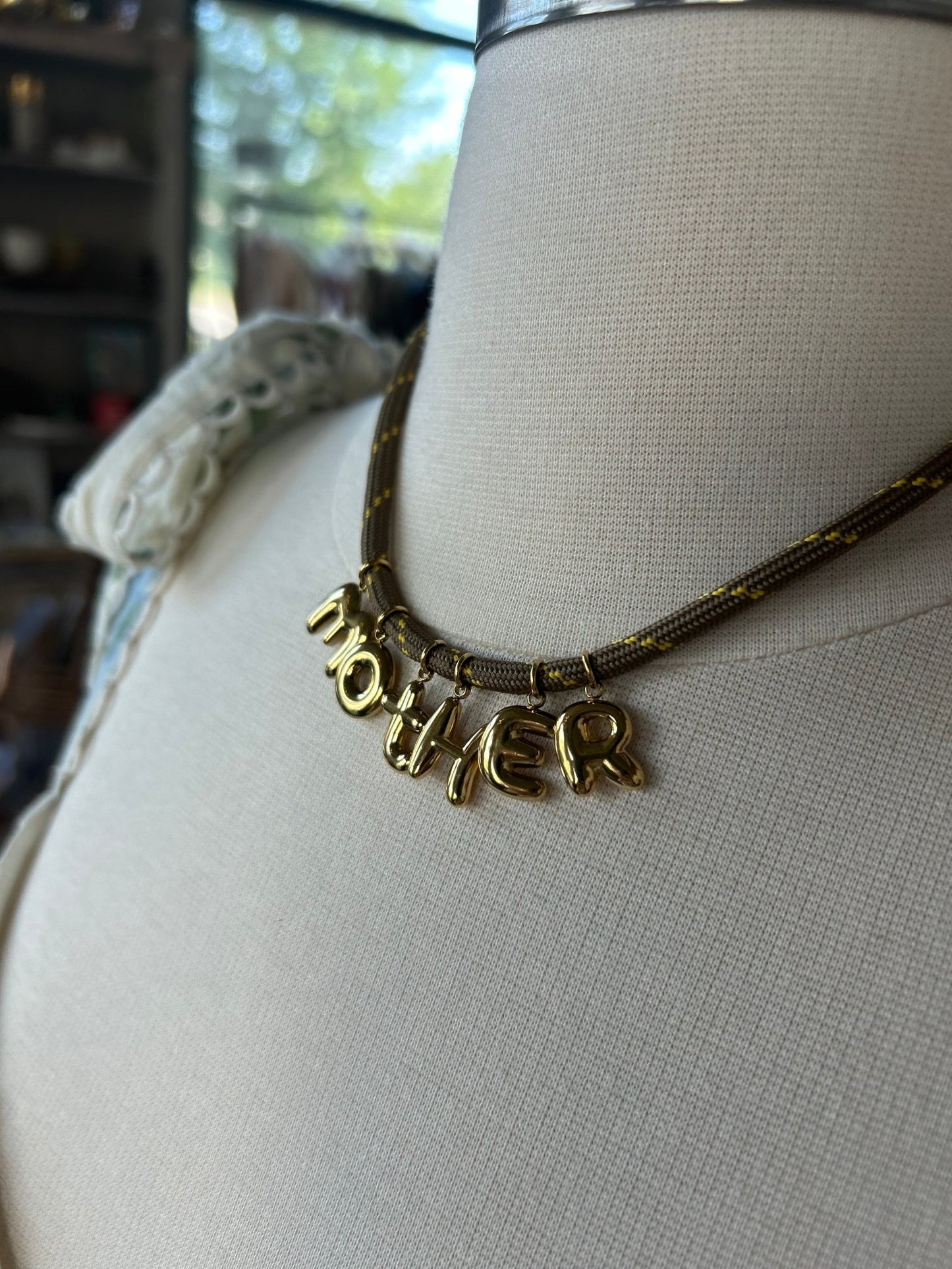 Bonne Mere MOTHER Rope Necklace - Brown - SPARROW