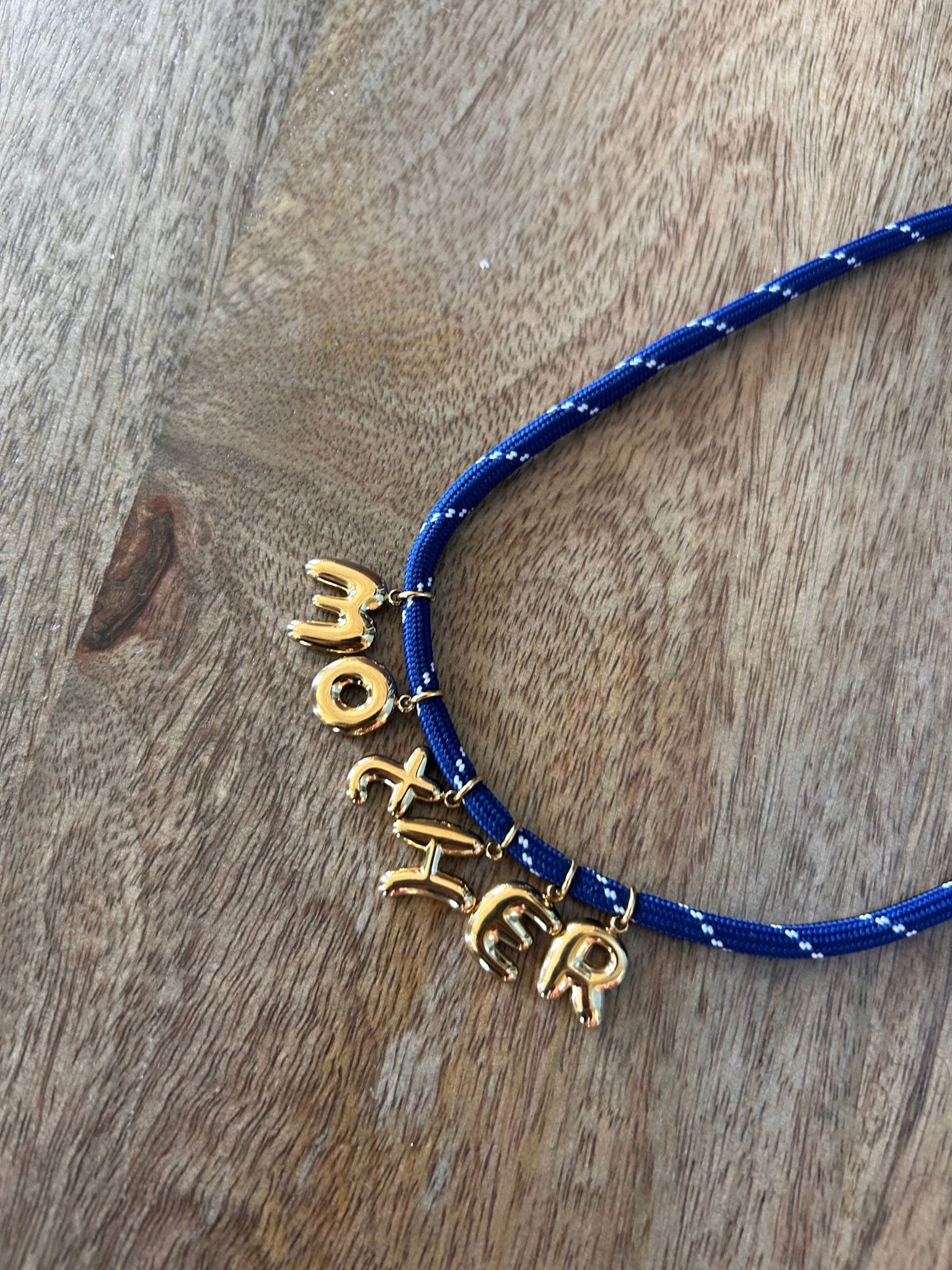 Bonne Mere MOTHER Rope Necklace - Navy - SPARROW