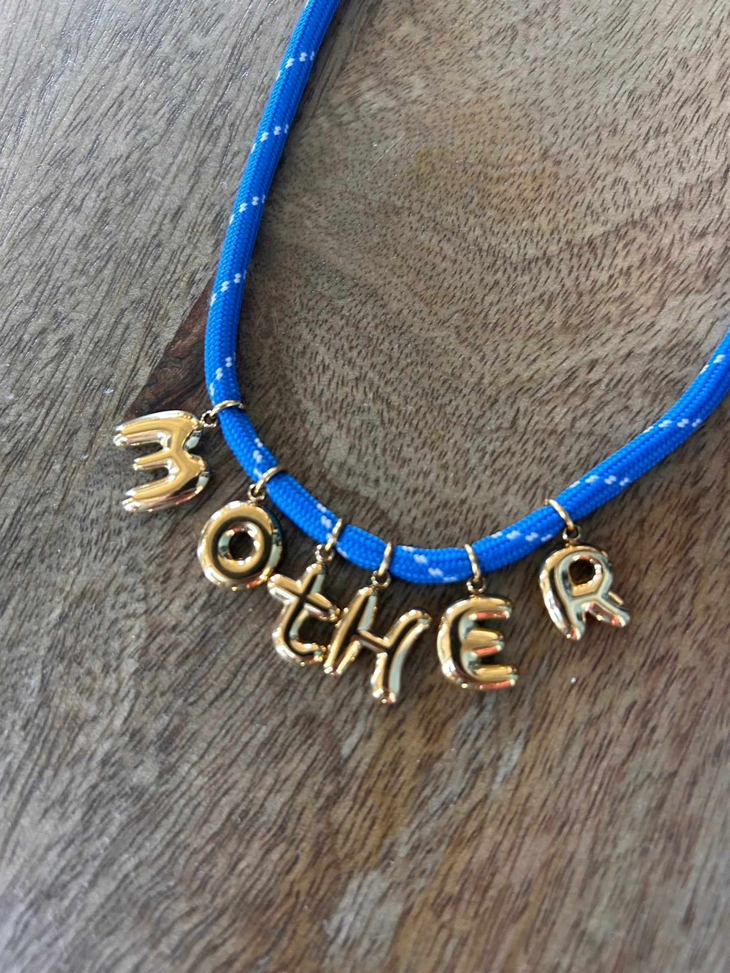 Bonne Mere MOTHER Rope Necklace - Royal Blue - SPARROW