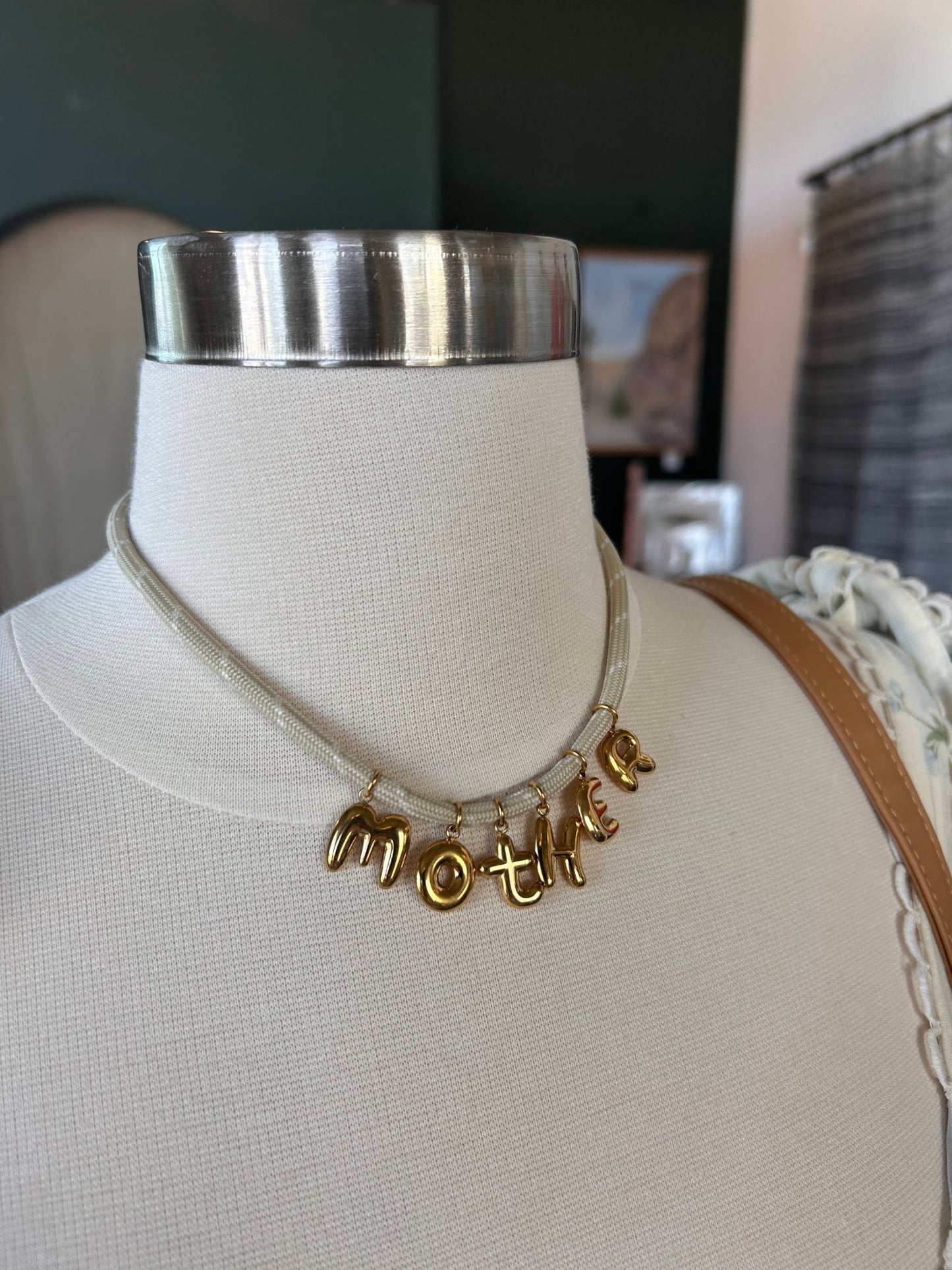 Bonne Mere MOTHER Rope Necklace - Sand - SPARROW