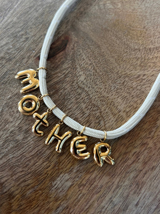 Bonne Mere MOTHER Rope Necklace - Sand - SPARROW