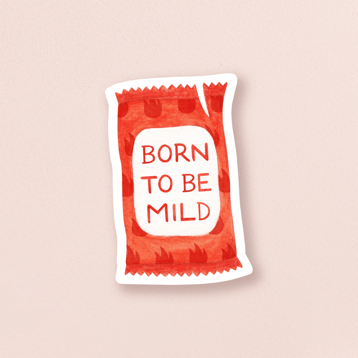 Born To Be Mild — Food Pun Hot Sauce Sticker - SPARROW