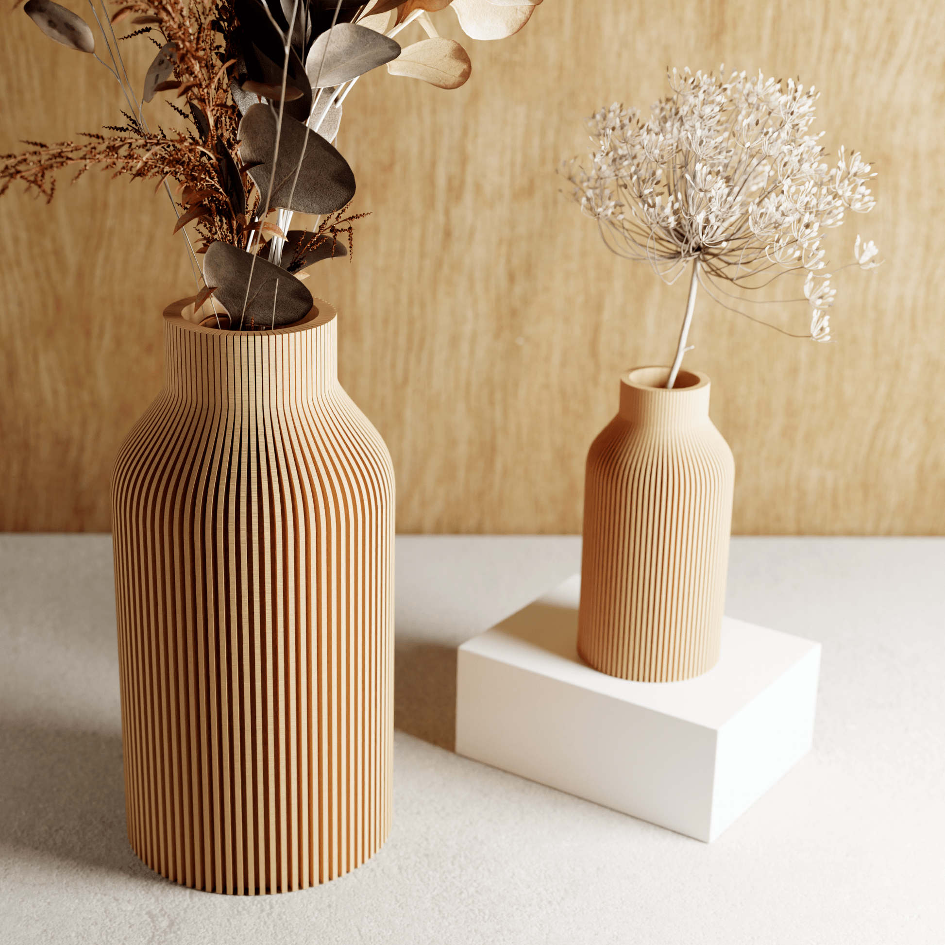 BOTTLE Vase | Modernized Pottery: Muted Green / 3 Piece Set - SPARROW