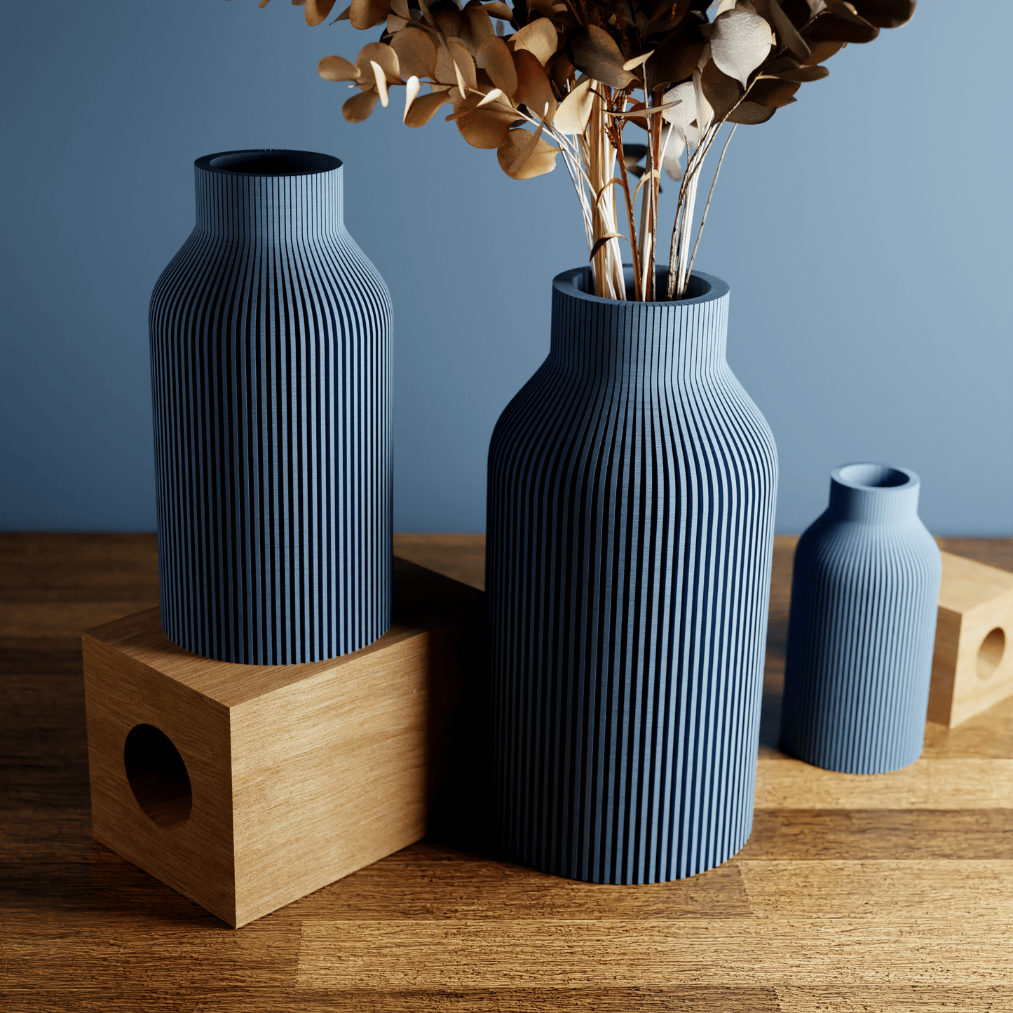 BOTTLE Vase | Modernized Pottery: Muted Green / 3 Piece Set - SPARROW