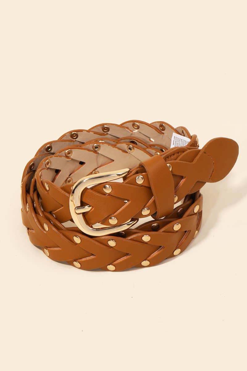 Braided Belt - Brown - SPARROW