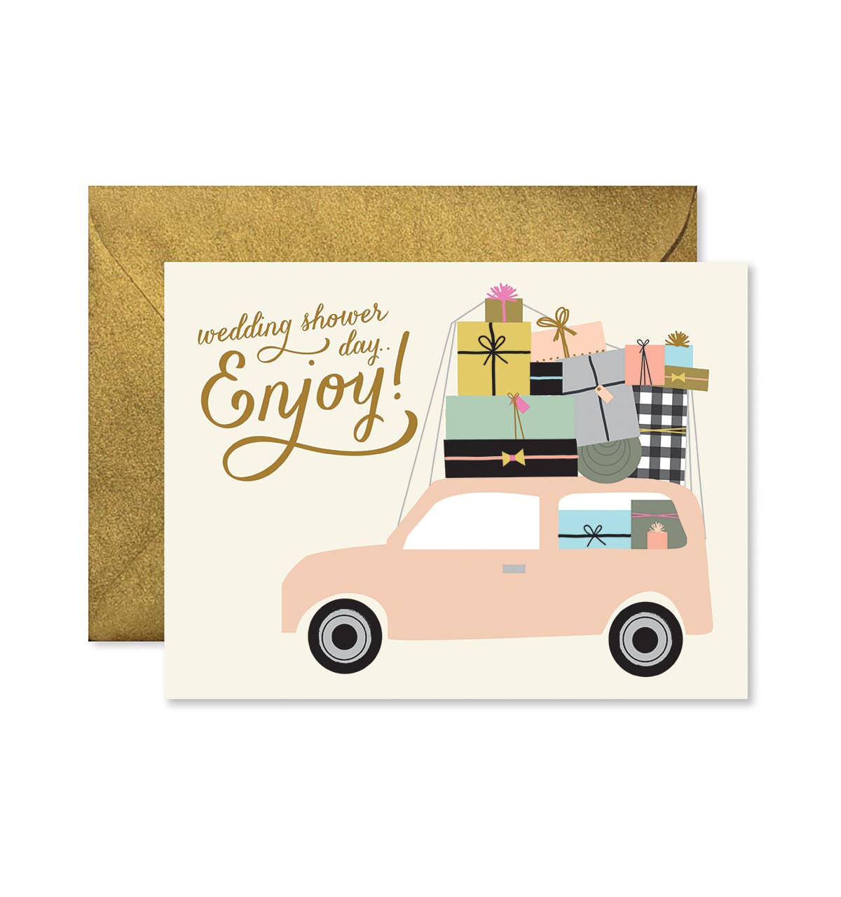 Bridal Shower Car Greeting Card - SPARROW