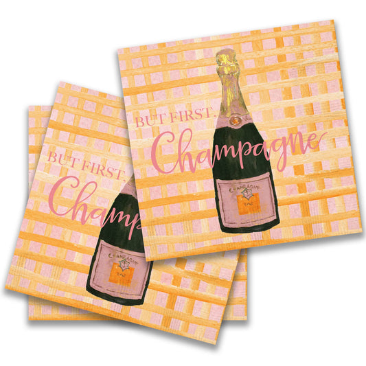 But First Champagne Cocktail Napkin - SPARROW