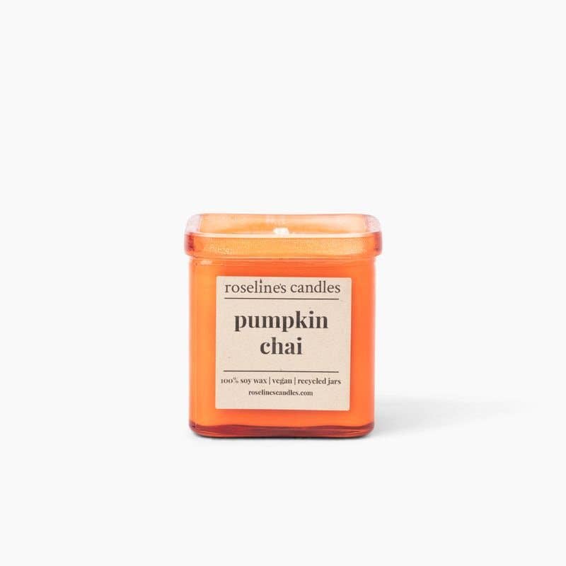 Pumpkin Chai - 8 oz Soy Candle - Recycled Glass Jar