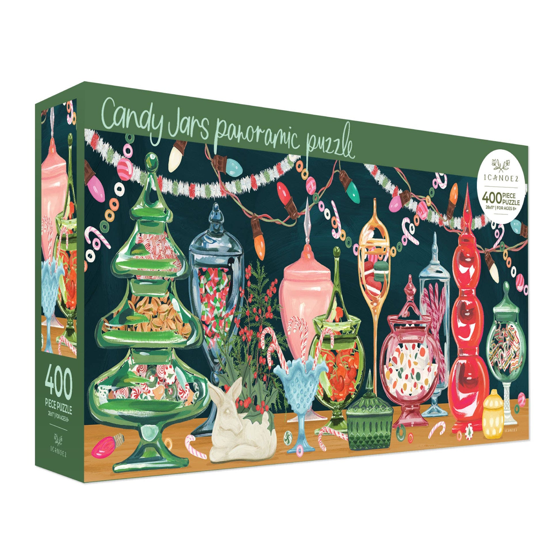 Candy Jars - 400 Piece Panoramic Holiday Jigsaw Puzzle - SPARROW