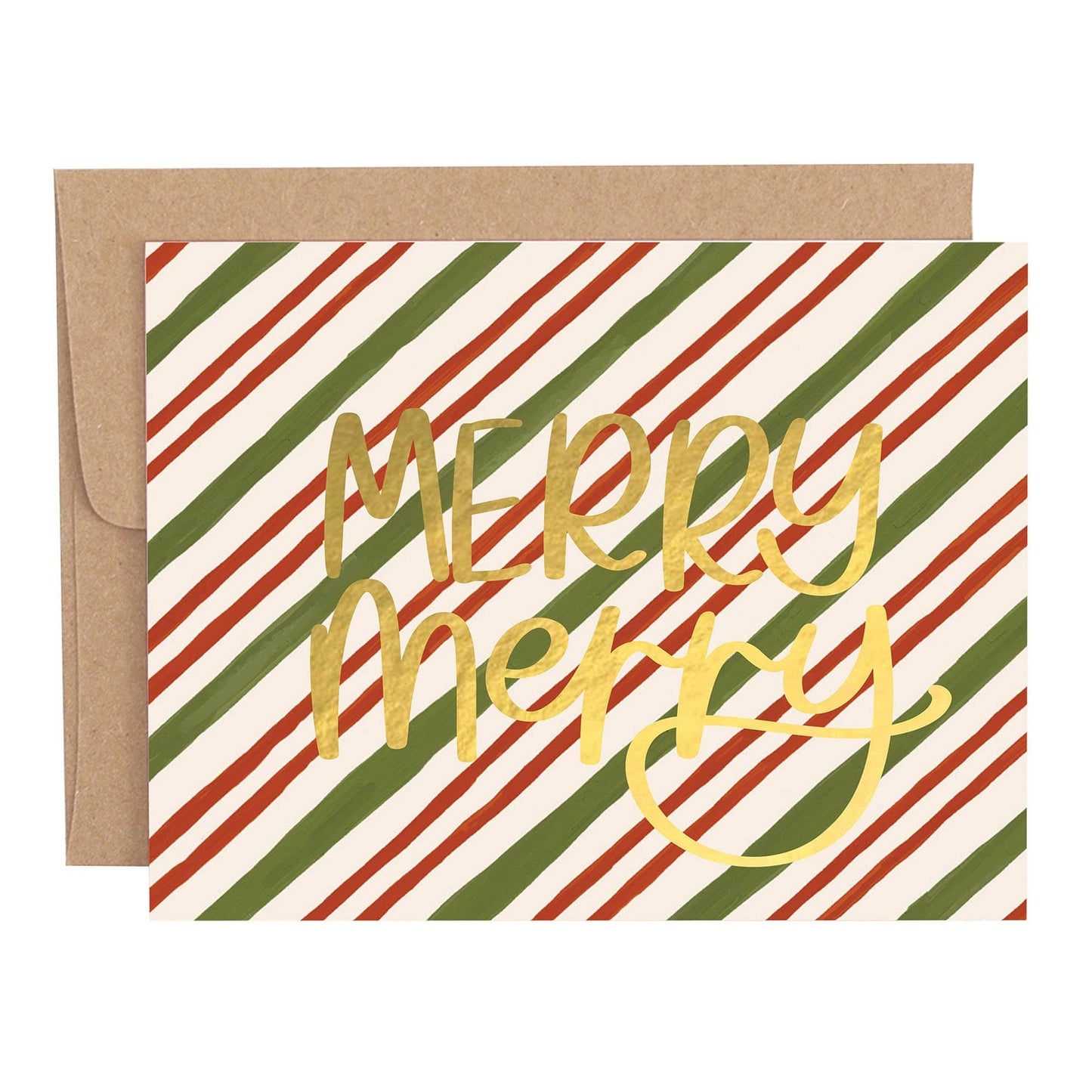 Candy Stripe Holiday Greeting Card - SPARROW