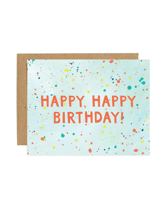 Happy Happy Birthday Greeting Card