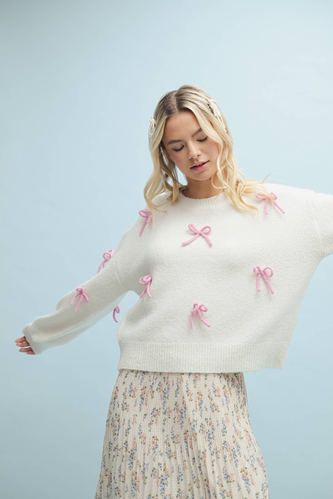 Carly Bow Sweater - SPARROW