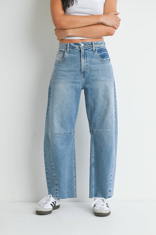 Christina Barrel Jeans - SPARROW