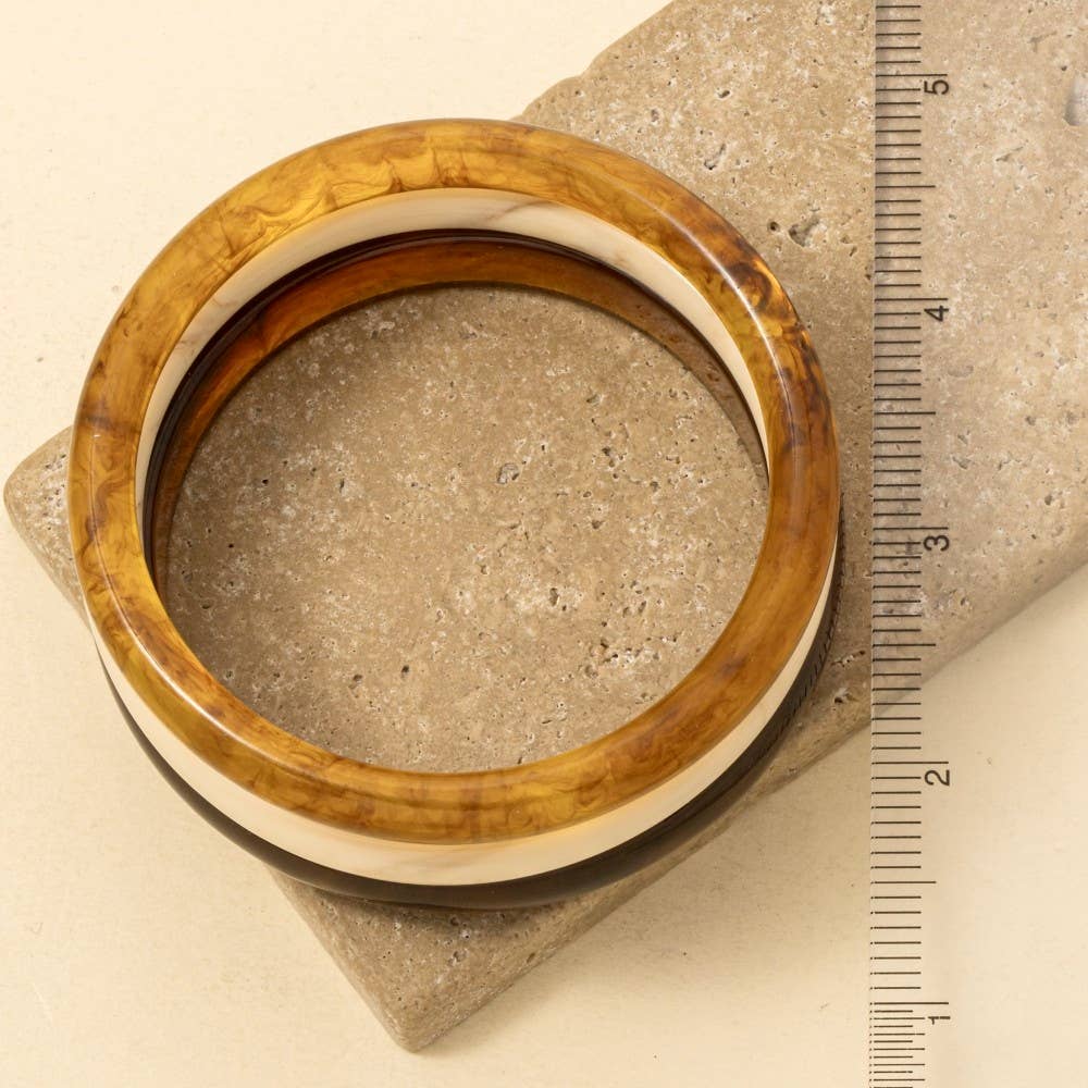 Chunky Resin Bangle Set - SPARROW