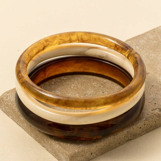 Chunky Resin Bangle Set - SPARROW