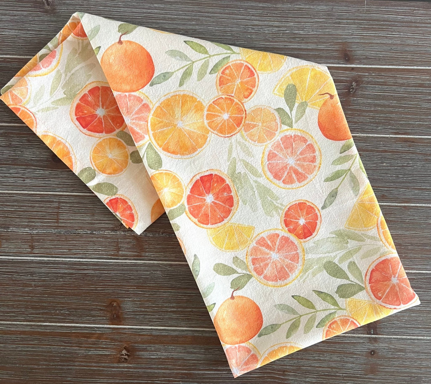 Citrus Tea Towel, Watercolor - SPARROW