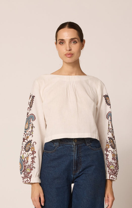 Cleobella Georgia Blouse - SPARROW