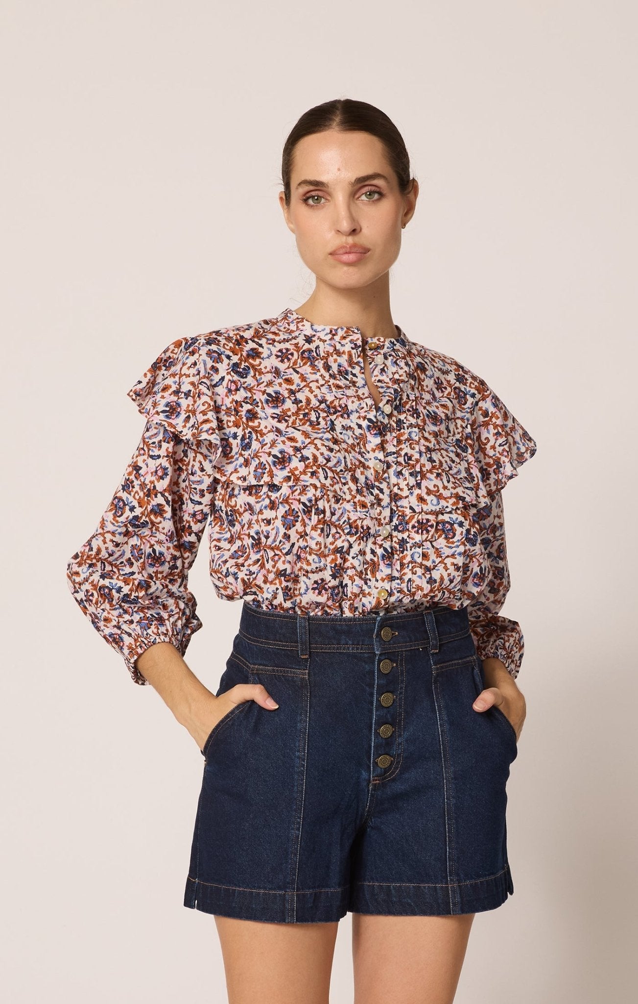 Cleobella Juno Blouse - SPARROW