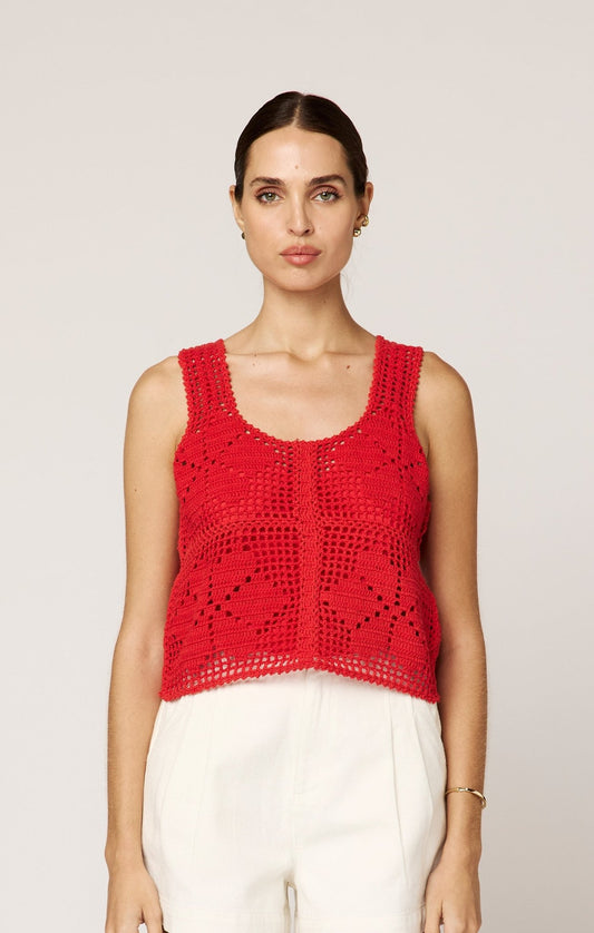 Cleobella Miyuki Crochet Top - SPARROW
