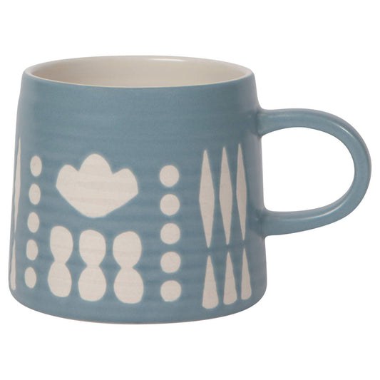 Collage Imprint Stoneware Mugs 12 oz - SPARROW