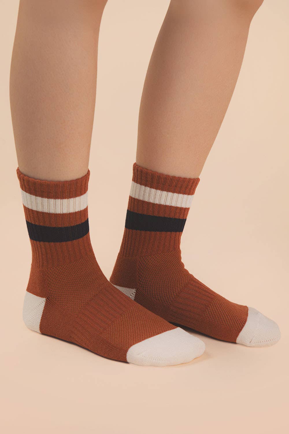 Color Block Socks - Camel - SPARROW