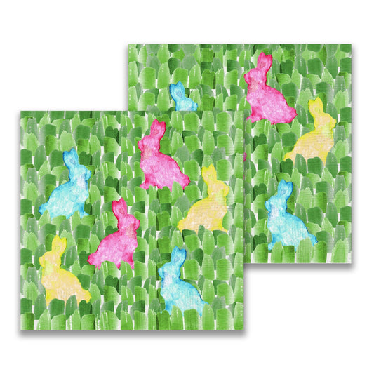 Colorful Bunnies Cocktail Napkin - SPARROW