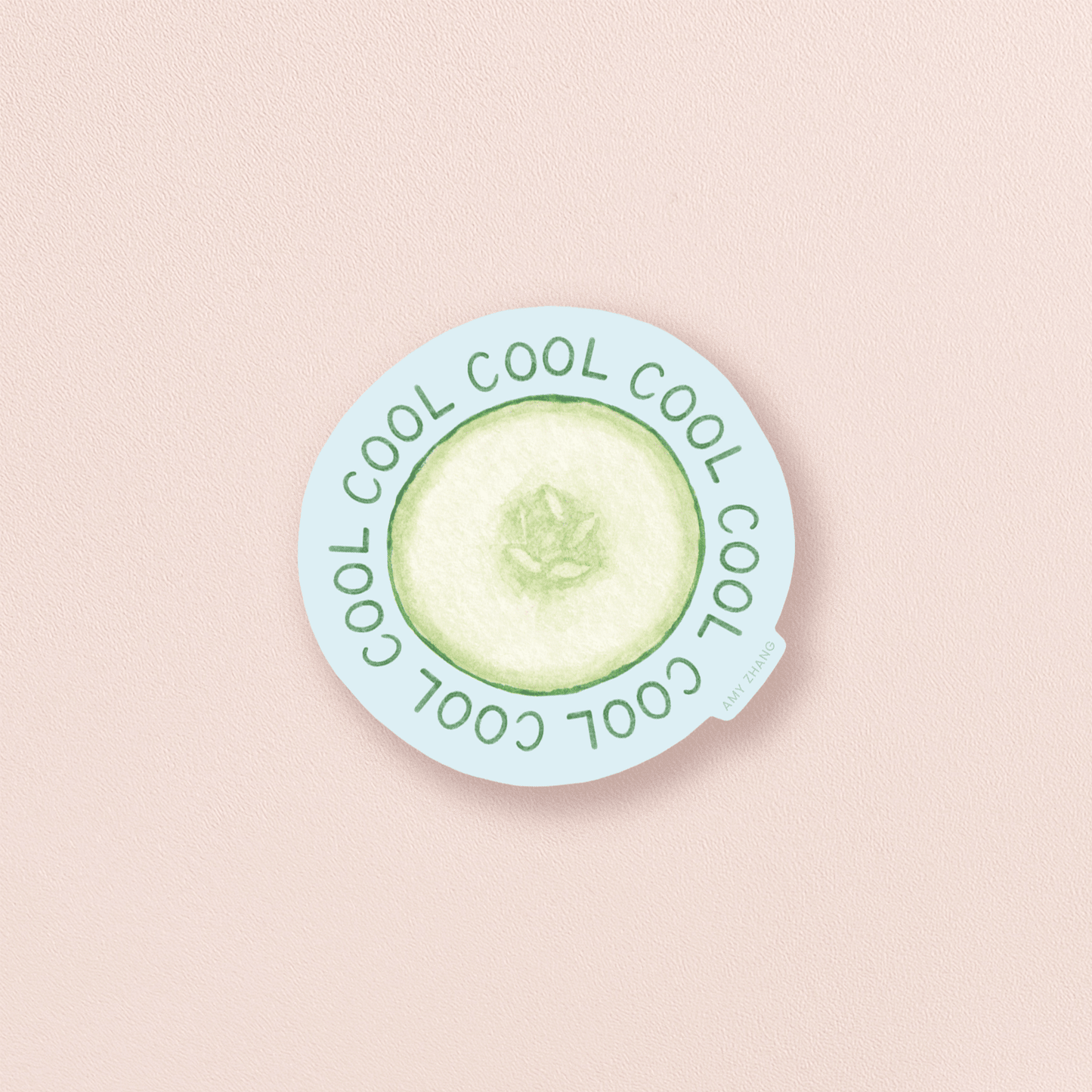 Cool As A Cucumber — Funny Spiraling Anxiety Sticker - SPARROW