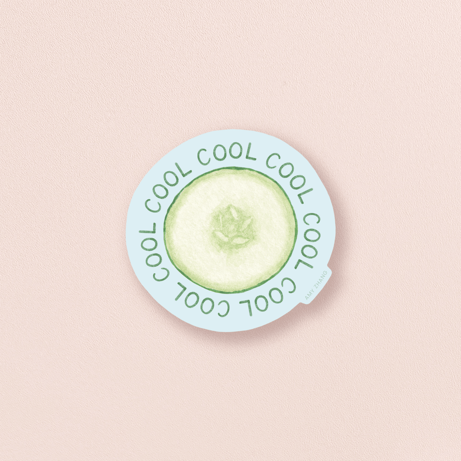Cool As A Cucumber — Funny Spiraling Anxiety Sticker - SPARROW