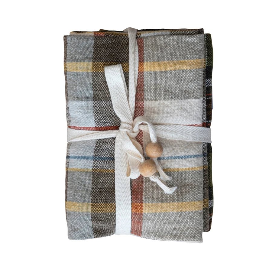 Cotton Printed Tea Towels - Set of 3 - SPARROW