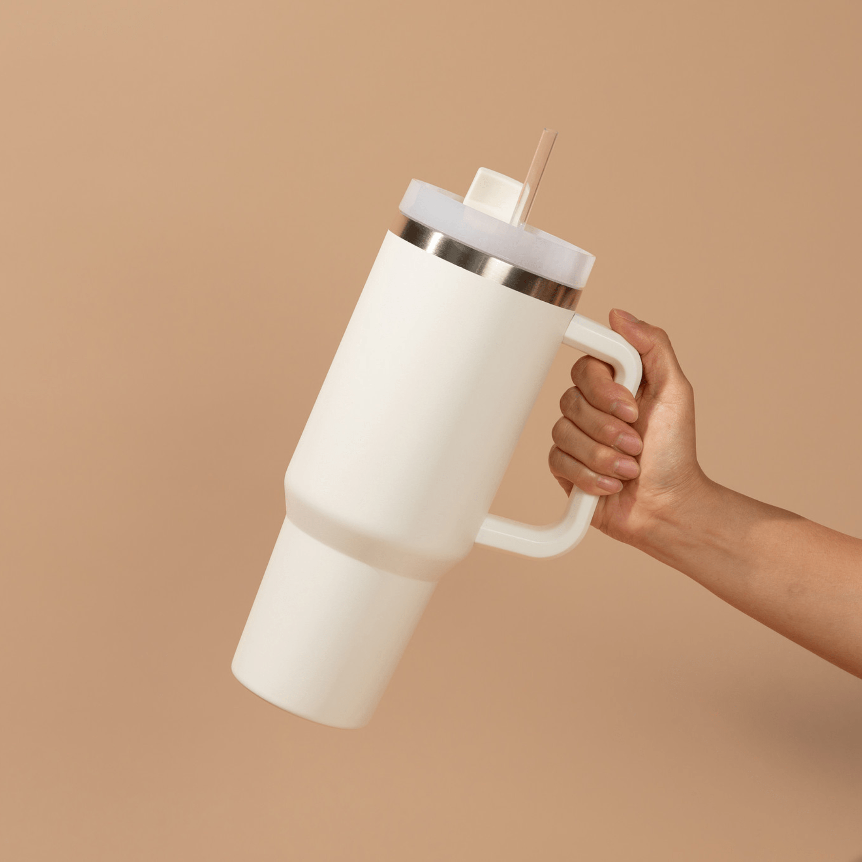 Cream 40 oz Travel Tumbler - SPARROW