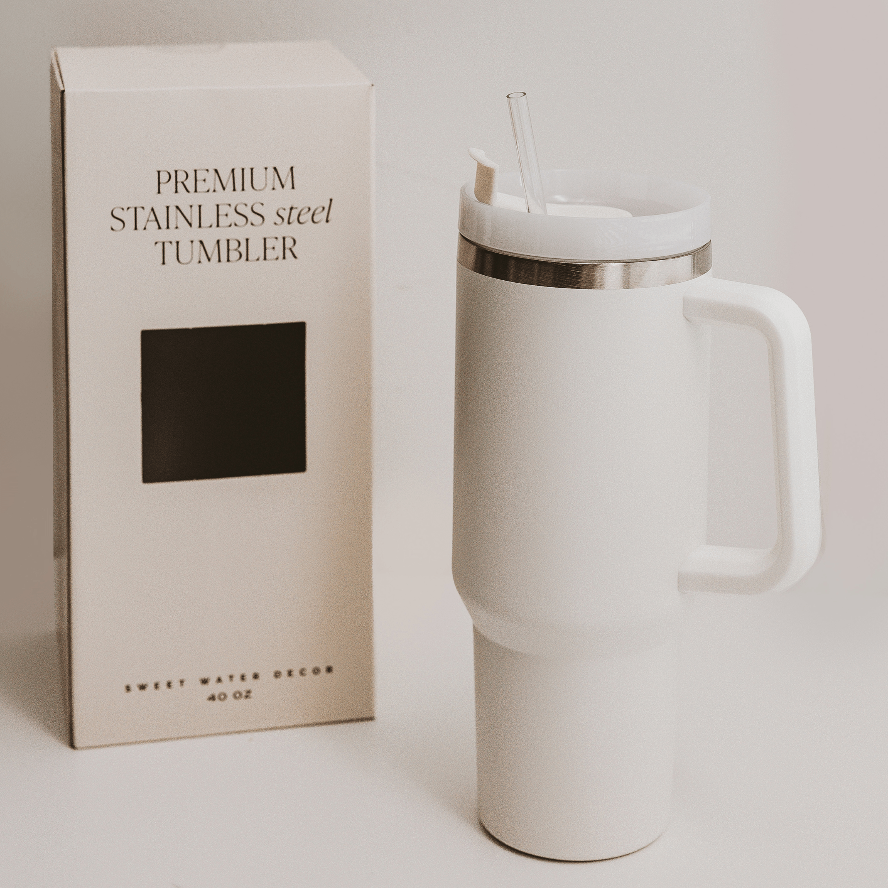 Cream 40 oz Travel Tumbler - SPARROW