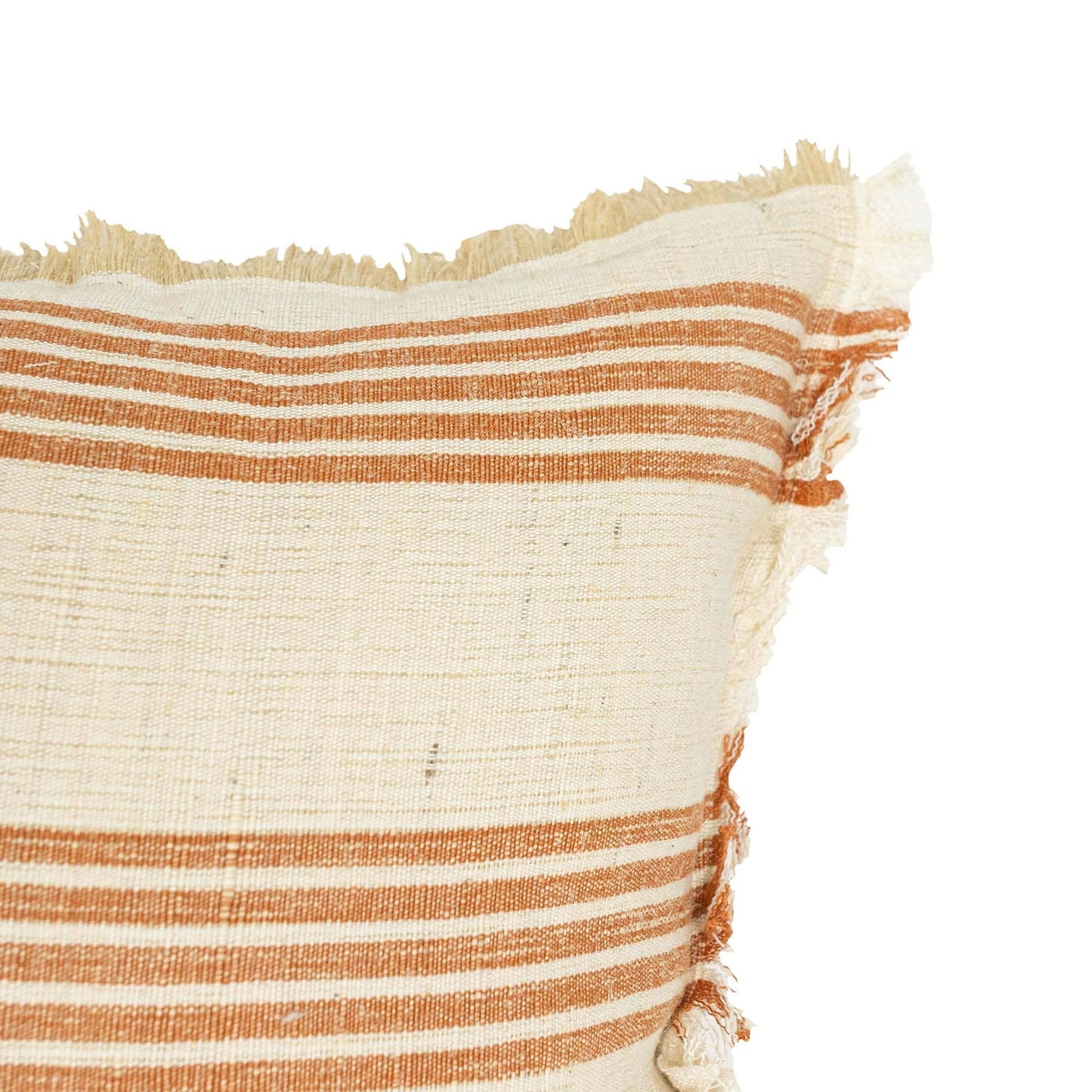 Edaline 18x18 Terracotta Striped Throw Pillow