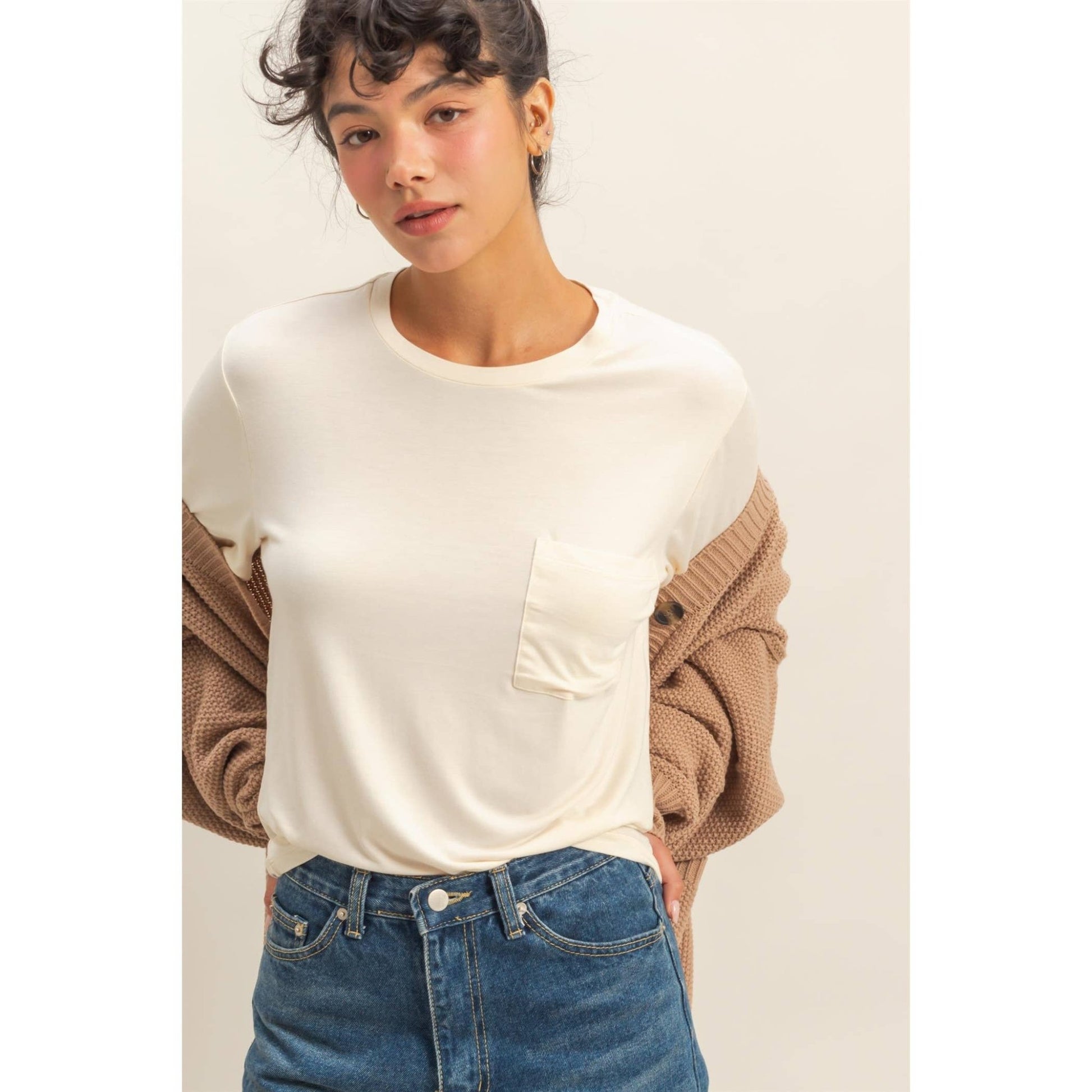 Dakota Tee - Cream - SPARROW