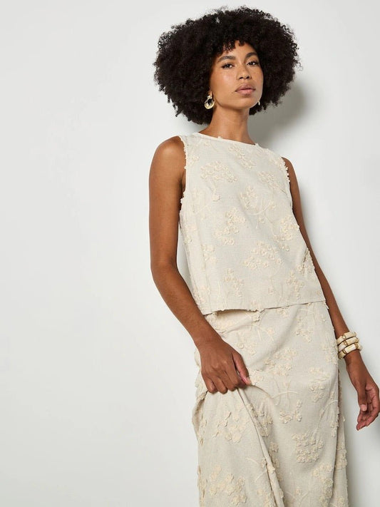 Dandelion Embroidered Top￼ - SPARROW