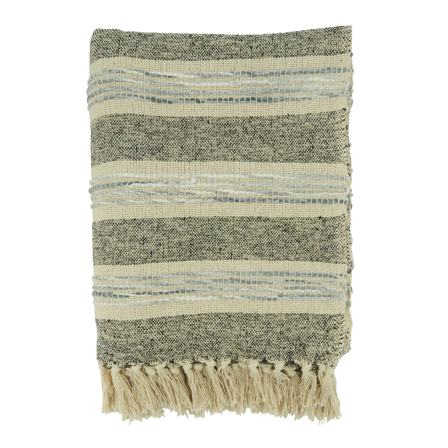 Striped Throw Blanket | Grey