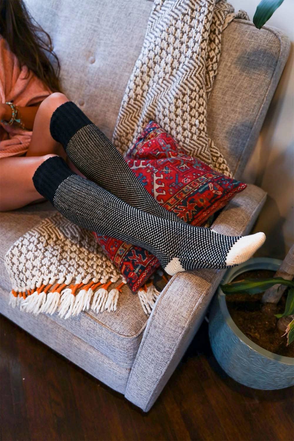 Knit Boot Socks: Oatmeal