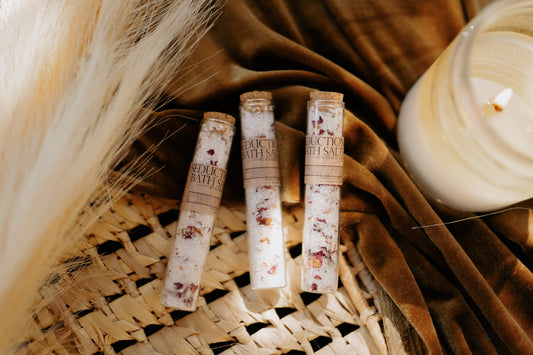 Herbal Bath Salts Test Tubes | Made With Dried Flowers