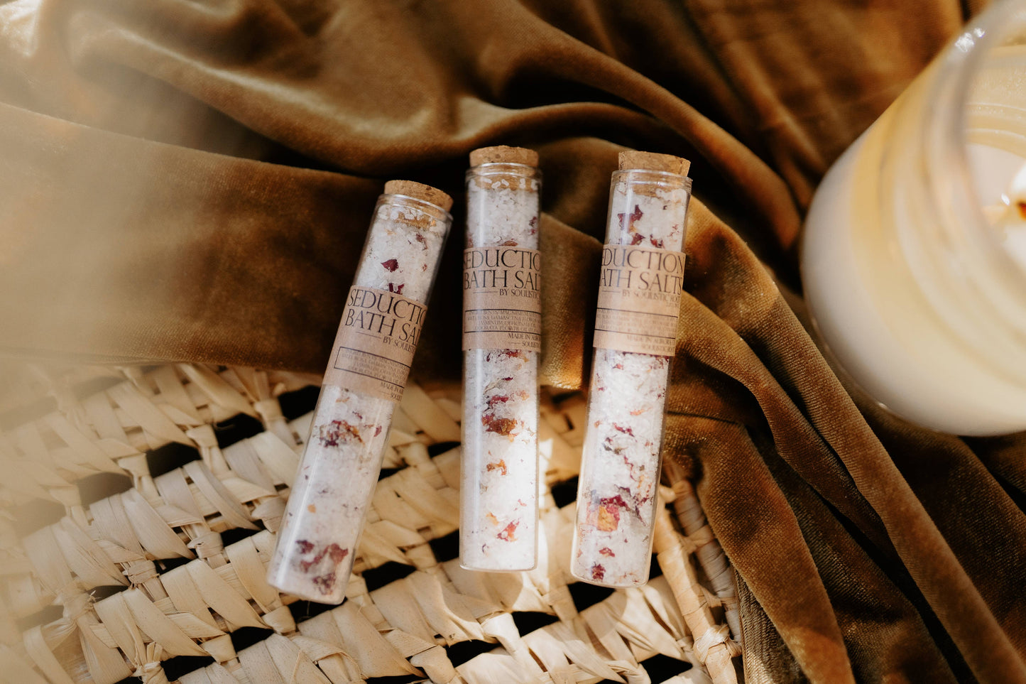 Herbal Bath Salts Test Tubes | Made With Dried Flowers