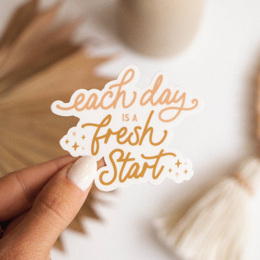 Each Day is a Fresh Start Sticker - SPARROW