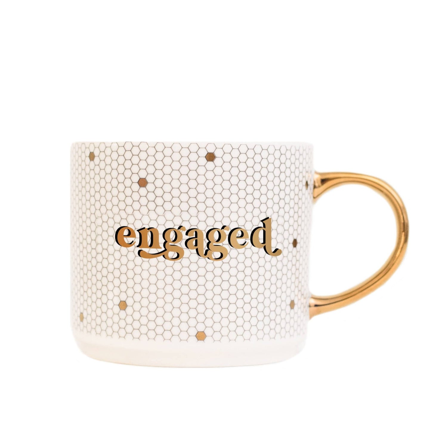 Engaged Gold Tile Coffee Mug - SPARROW