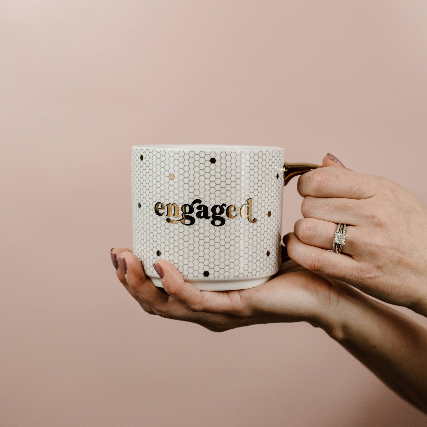 Engaged Gold Tile Coffee Mug - SPARROW