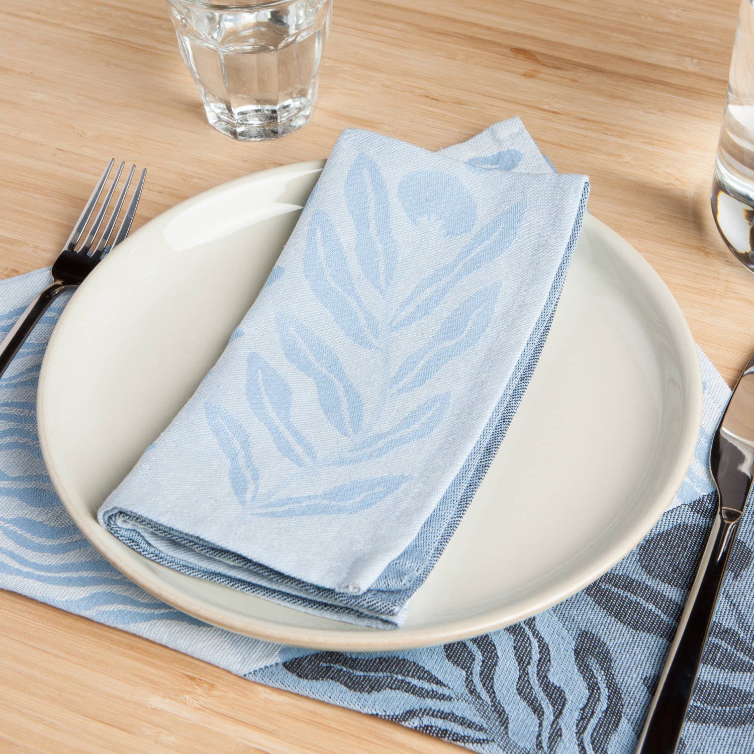 Entwine Woven Cotton Jacquard Napkins Set of 4 - SPARROW