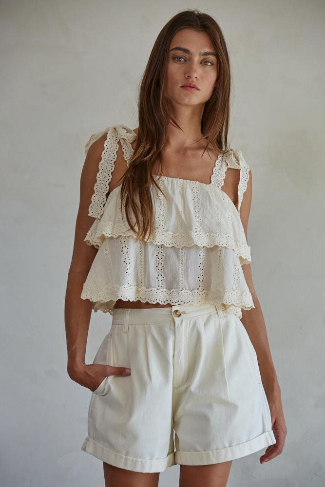 Eris Eyelet Top - SPARROW