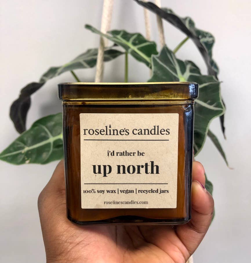 Up North - 8 oz Soy Candle - Recycled Glass Jar