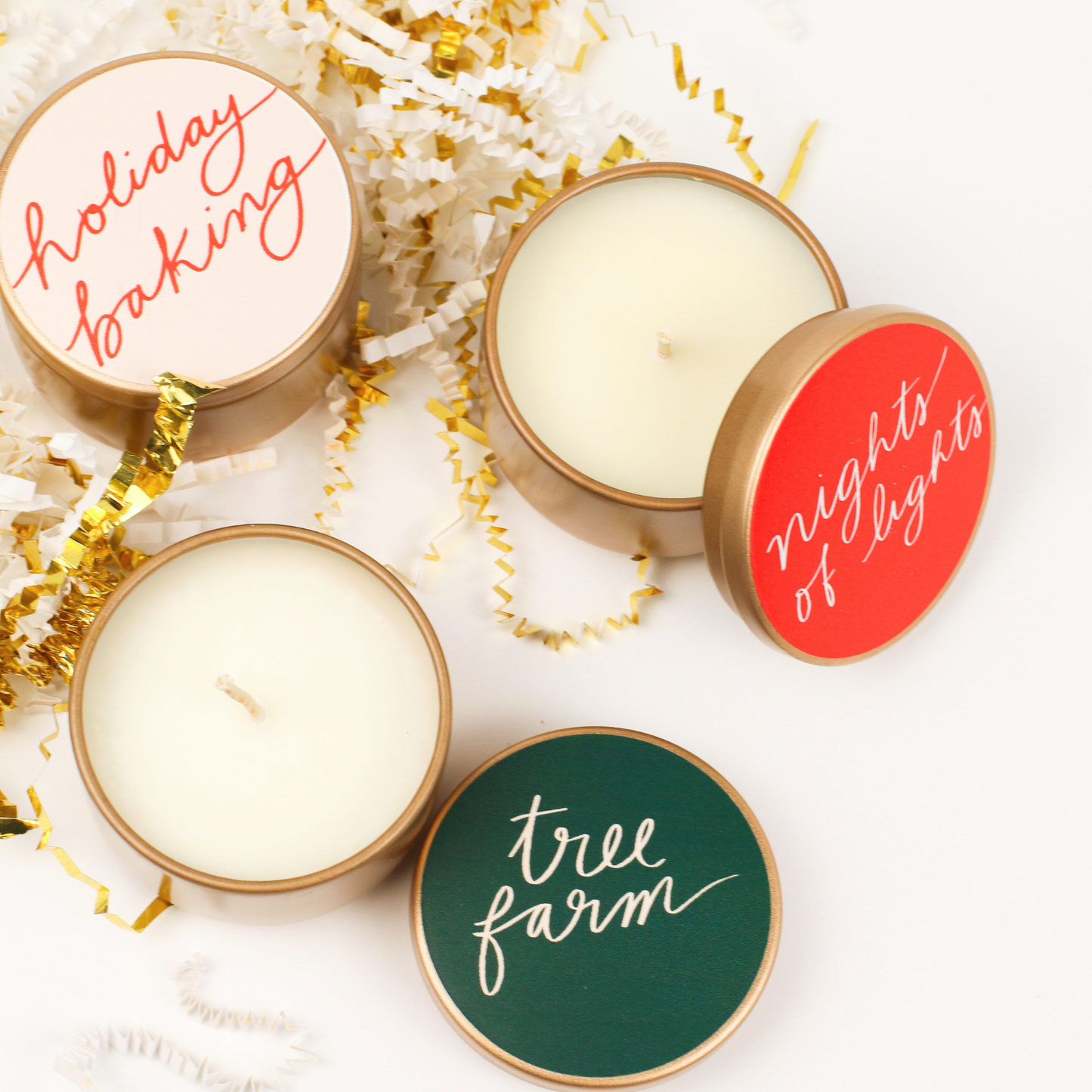 Travel Tin Trio: Holiday 1.5 oz Soy Wax Hand Poured Candles