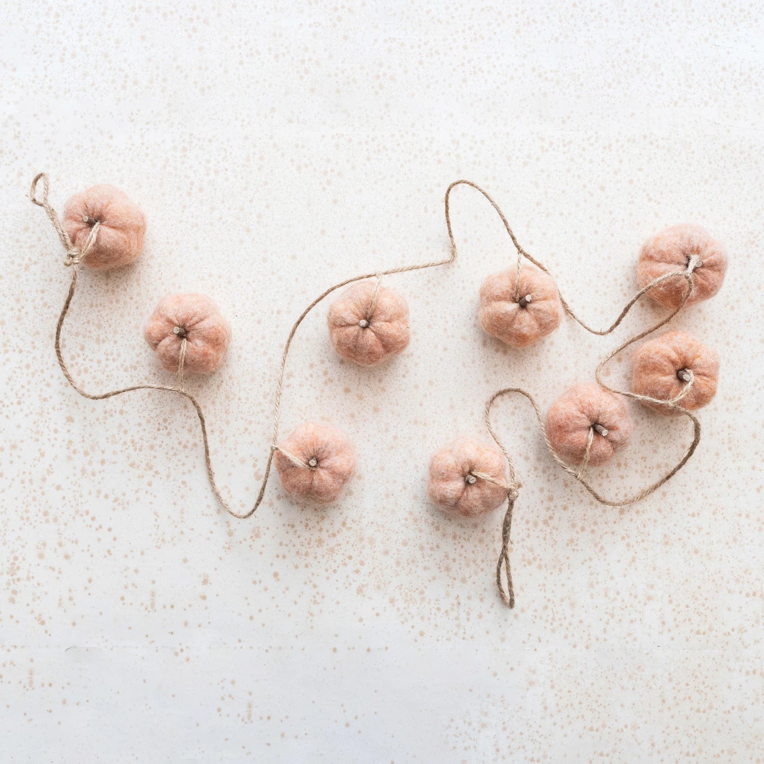 Felt Pumpkin Garland w/ Jute Cord - SPARROW