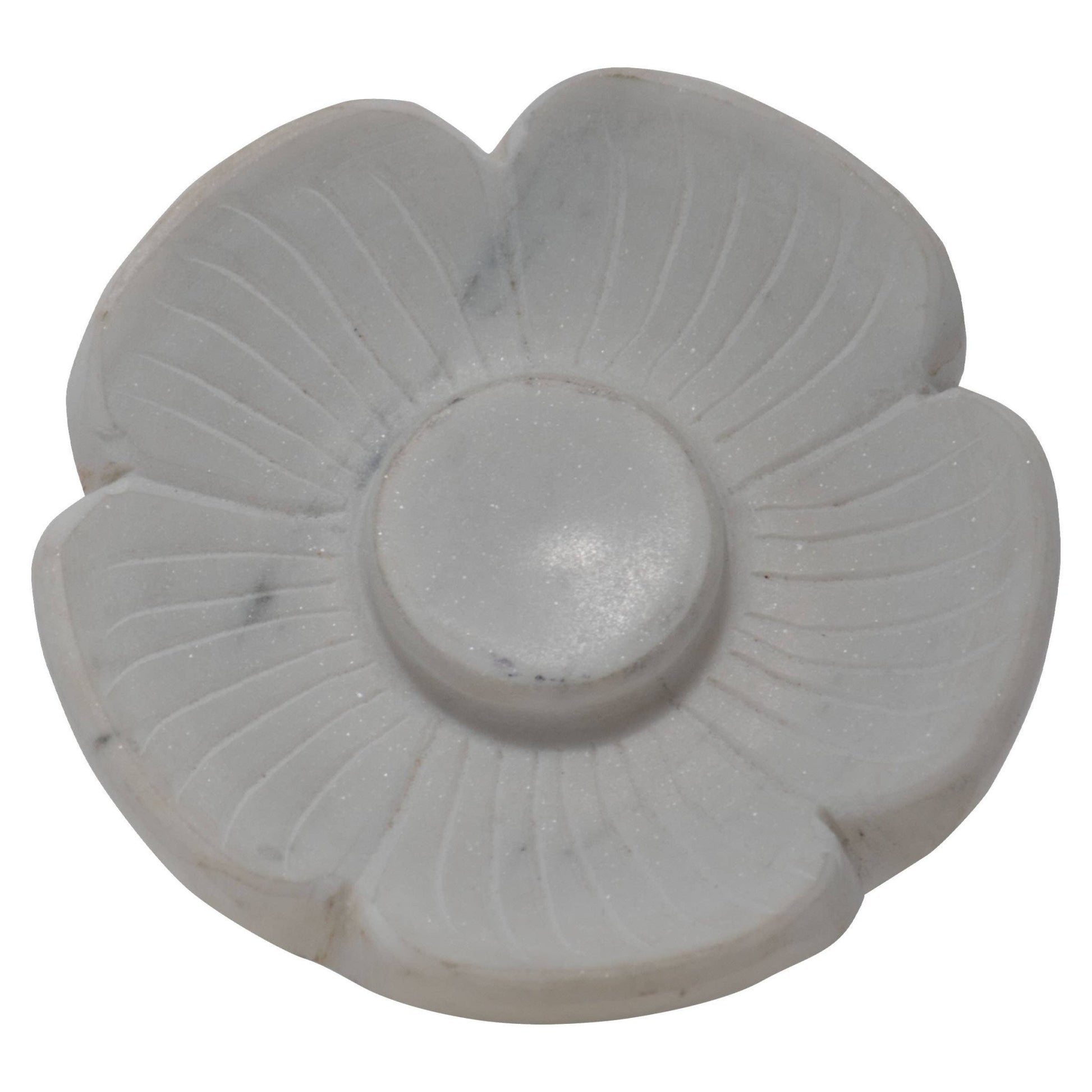 Fleur White Marble Flower Spoon Rest - SPARROW