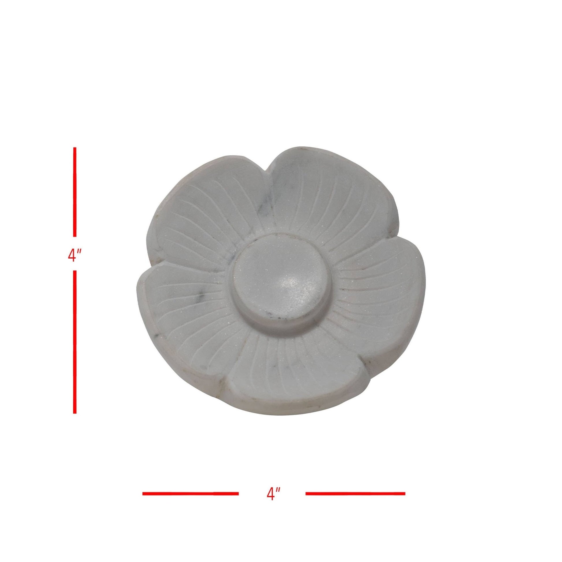 Fleur White Marble Flower Spoon Rest - SPARROW