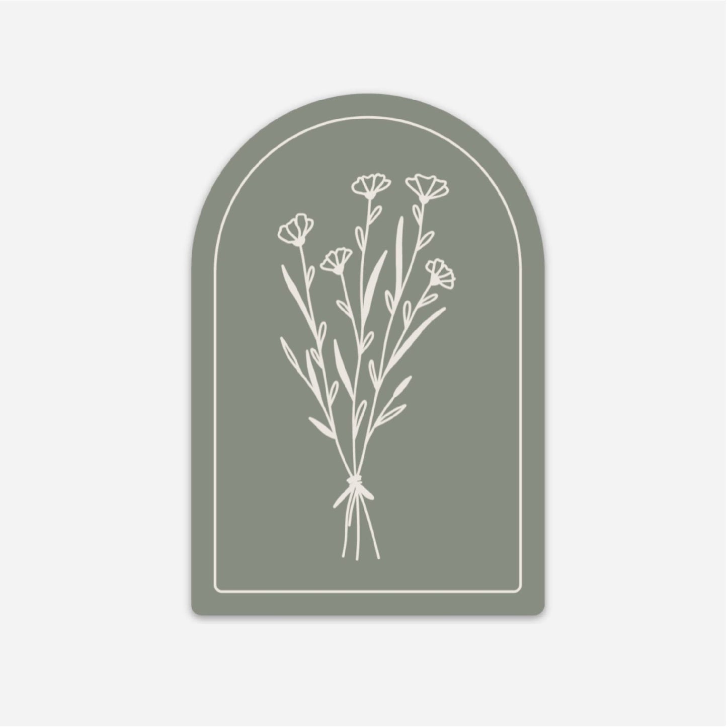 Floral Arch Sticker - Green - SPARROW